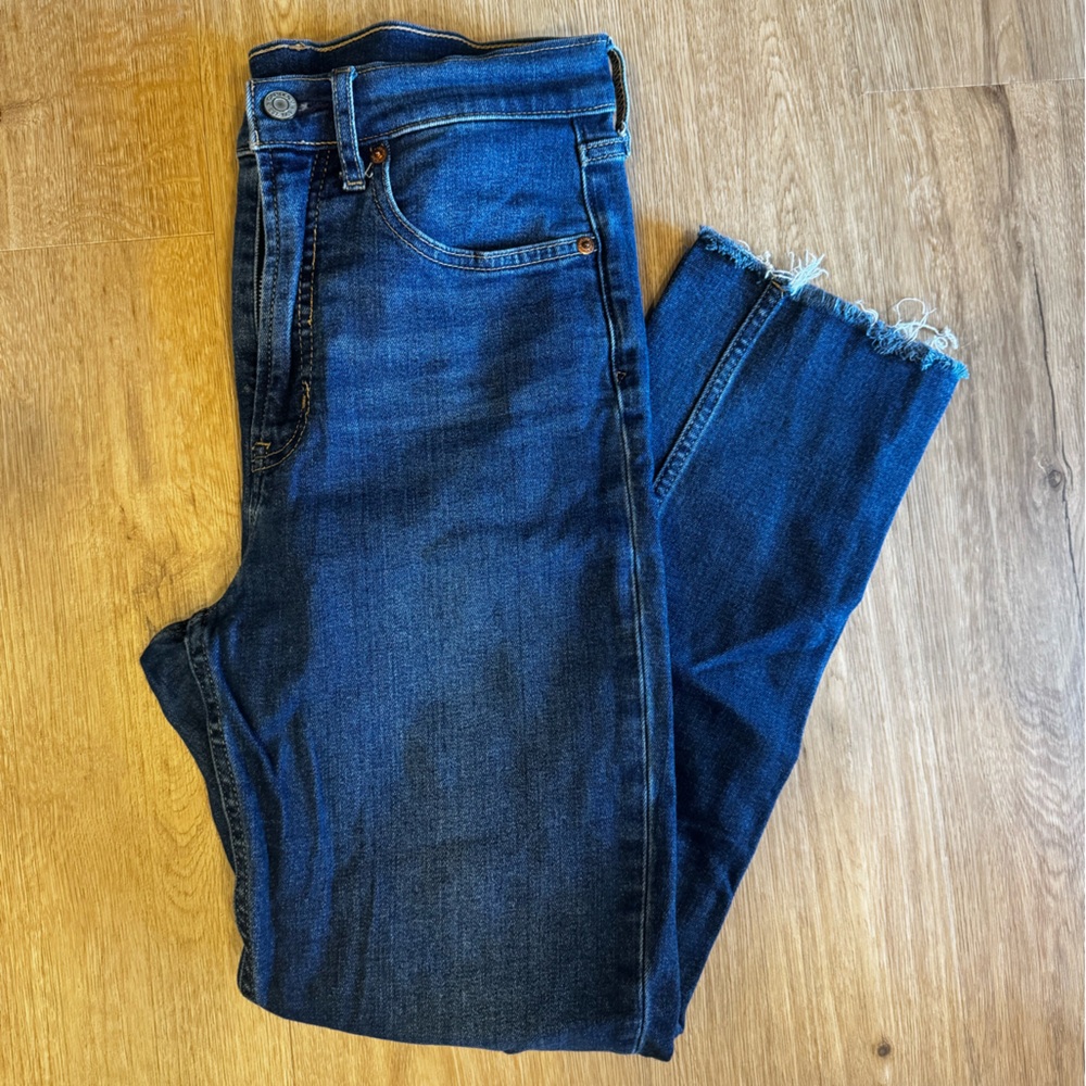 GAP Vintage Slim High Rise Dark Blue Ankle Jeans